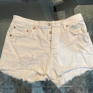 Size 28 White Denim Shorts